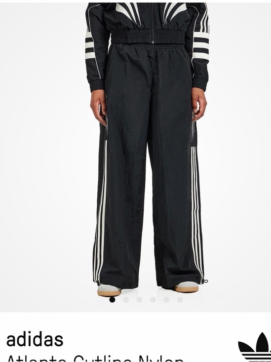 adidas Pants - adidas Wide-Leg Atlanta Cut Line Track Pants in Black